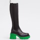 replica Bottega Veneta Flash Knee-high Boots with Green Outsole UK