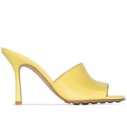 Bottega Veneta Stretch Mules 90mm In Yellow Lambskin UK