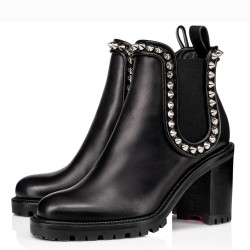 Christian Louboutin Black Capahutta 70MM Ankle Boots UK