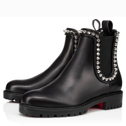 Christian Louboutin Black Capahutta Flat Ankle Boots UK