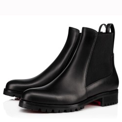 Christian Louboutin Black Marchacroche Flat Ankle Boots UK