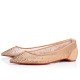 Replica Christian Louboutin 2534 UNK1240 Buddha Luxury Replica Christian Louboutin Follies Strass Flat Ballerinas In Nude Mesh Uk - 2534 - Buddha Luxury