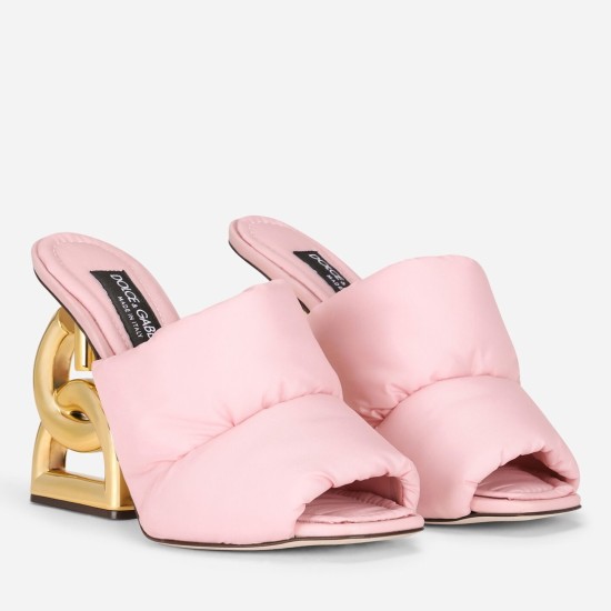 Replica Dolce & Gabbana 2831 UNK61 Buddha Luxury Replica Dolce Gabbana Pink Down-Padded Mules With Dg Pop Heel Uk - 2831 - Buddha Luxury