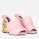 Replica Dolce & Gabbana 2831 UNK61 Buddha Luxury Replica Dolce Gabbana Pink Down-Padded Mules With Dg Pop Heel Uk - 2831 - Buddha Luxury