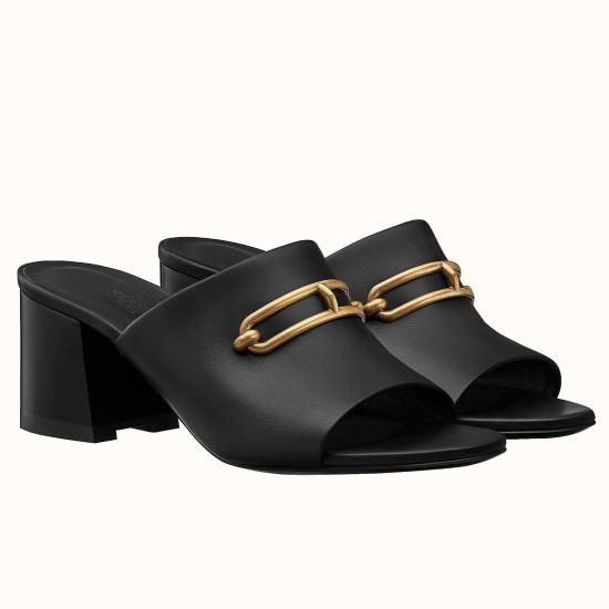 Replica Hermes 2866 H465 Buddha Luxury Replica Hermes Camilla Mules 60Mm In Black Calfskin Uk - 2866 - Buddha Luxury