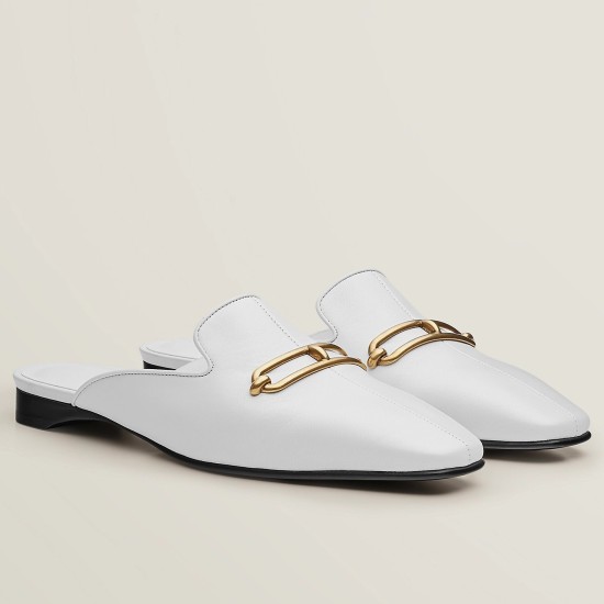 Replica Hermes 2937 H1510 Buddha Luxury Replica Hermes Esmee Mules In White Calfskin Uk - 2937 - Buddha Luxury