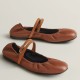 Replica Hermes 2491 UNK1942 Buddha Luxury Replica Hermes Jolly Ballet Flats In Brown Nappa Leather Uk - 2491 - Buddha Luxury