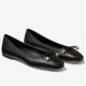 Replica Jimmy Choo Elme Flats In Black Leather With Pearl Embellishment Uk - 2474 - Buddha Luxury