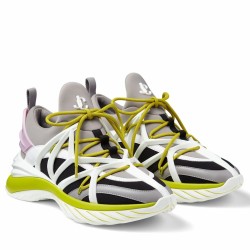 Jimmy Choo Cosmos Multicolour Cage Low Top Trainers