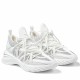 Jimmy Choo White Cosmos Crystal Embellished Low Top Trainers Angled Front View Jimmy Choo White Cosmos Crystal Embellished Low Top Trainers angled front view