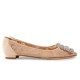Replica Manolo Blahnik 2536 MB959 Buddha Luxury Replica Manolo Blahnik Hangisi Flats In Nude Lace With Crystal Buckle Uk - 2536 - Buddha Luxury