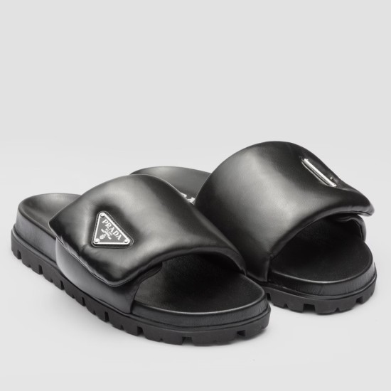 Replica Prada Slides In Black Soft Padded Nappa Leather UK replica Prada Slides In Black Soft Padded Nappa Leather UK