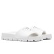 replica Prada White Leather Slides with Printed Triangle Logo UK