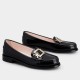 Replica Roger Vivier Metal Buckle Morsetto Loafers in Black Patent Leather UK replica Roger Vivier Metal Buckle Morsetto Loafers in Black Patent Leather UK