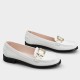Replica Roger Vivier Metal Buckle Morsetto Loafers in White Patent Leather UK replica Roger Vivier Metal Buckle Morsetto Loafers in White Patent Leather UK