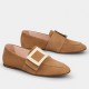 Replica Roger Vivier Soft Metal Buckle Loafers In Brown Suede UK replica Roger Vivier Soft Metal Buckle Loafers In Brown Suede UK