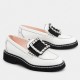 Replica Roger Vivier Viv Rangers Stitch Strass Loafers In White Leather UK replica Roger Vivier Viv Rangers Stitch Strass Loafers In White Leather UK
