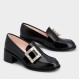 Replica Roger Vivier Viv Rangers Strass Buckle Loafers in Black Patent Leather UK replica Roger Vivier Viv Rangers Strass Buckle Loafers in Black Patent Leather UK