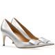 replica Sergio Rossi SR1 Pumps 75mm In Silver Lambskin UK