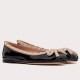 Replica Valentino Rockstud Ballerina In Black Patent Leather Uk - 2475 - Buddha Luxury