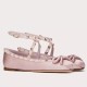 Replica Valentino 2246 V1434 Buddha Luxury Replica Valentino Rockstud Ballerina In Rose Cannelle Satin Uk - 2246 - Buddha Luxury