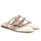 Replica Valentino Rockstud Flat Mules In White Patent Leather UK replica Valentino Rockstud Flat Mules In White Patent Leather UK