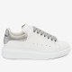 Replica Alexander Mcqueen Trainers Oversized  With Silver Glitter Heel Uk - 2279 - Buddha Luxury
