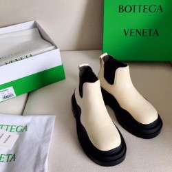 Bottega Veneta Bv Tire Ankle Boots With Black Outsole Uk