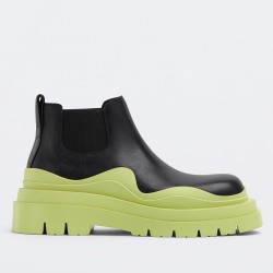 Bottega Veneta Bv Tire Ankle Boots With Yellow Outsole Uk
