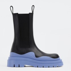 Bottega Veneta Bv Tire Chelsea Boots With Blue Outsole Uk