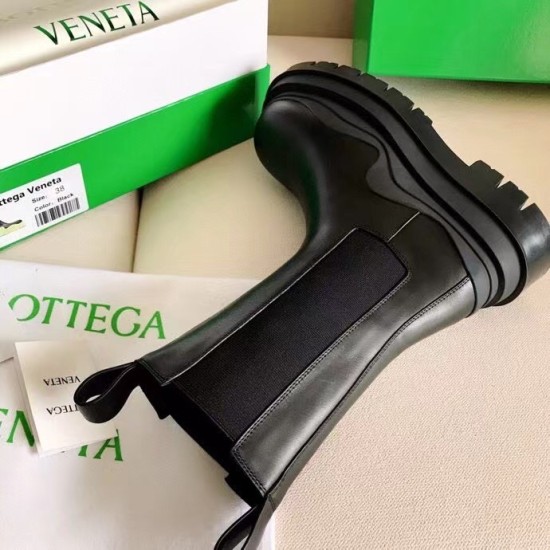 Replica Bottega Veneta 3012 BV358 Buddha Luxury Replica Bottega Veneta Bv Tire Chelsea Boots In Black Calfskin Uk - 3012 - Buddha Luxury