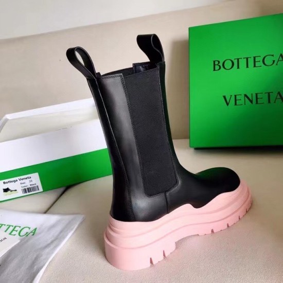 Replica Bottega Veneta 3010 BV356 Buddha Luxury Replica Bottega Veneta Bv Tire Chelsea Boots With Pink Outsole Uk - 3010 - Buddha Luxury