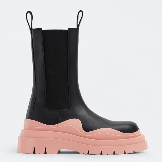 Replica Bottega Veneta 3010 BV356 Buddha Luxury Replica Bottega Veneta Bv Tire Chelsea Boots With Pink Outsole Uk - 3010 - Buddha Luxury