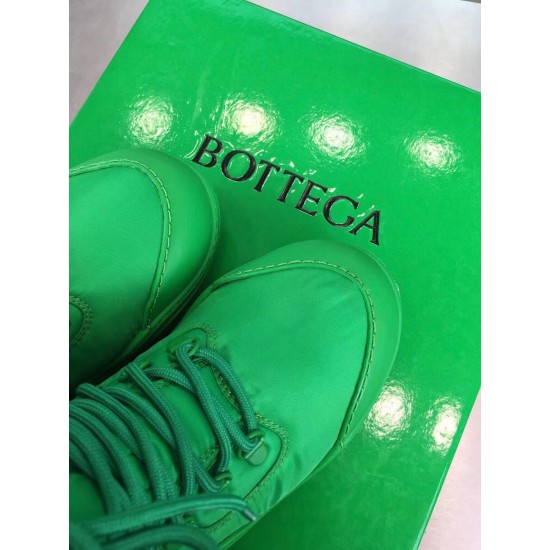Replica Bottega Veneta 3001 BV347 Buddha Luxury Replica Bottega Veneta Puddle Bomber Ankle Boots In Green Fabric Uk - 3001 - Buddha Luxury