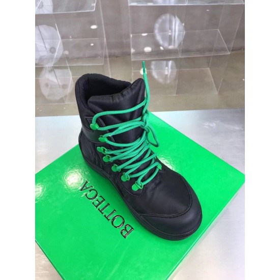 replica Bottega Veneta Puddle Bomber Ankle Boots In Black Fabric UK