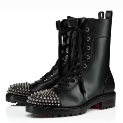 christian louboutin black ts croc flat ankle boots uk