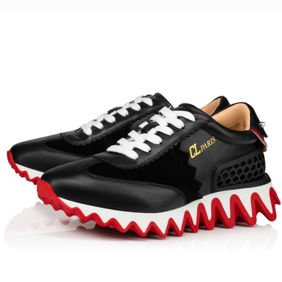 Replica Christian Louboutin Trainers Loubishark  In Black Leather Uk - 2365 - Buddha Luxury