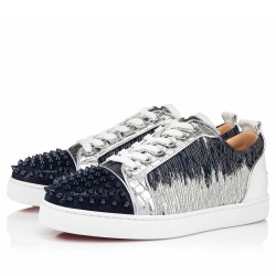 Christian Louboutin Louis Junior Spikes Orlato Pattern Trainers Embellished