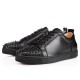 Replica Christian Louboutin Trainers Louis Junior Spikes  In Black Leather Uk - 2369 - Buddha Luxury