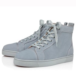 Christian Louboutin Louis Orlato Grey Suede High Top Trainers