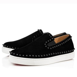Christian Louboutin Trainers Pik Boat Flat  Black Uk