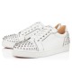 Christian Louboutin Vieira 2 white leather flat trainers with silver spikes