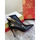 replica Christian Louboutin Birgikate 85mm Ankle Boots In Black Leather UK