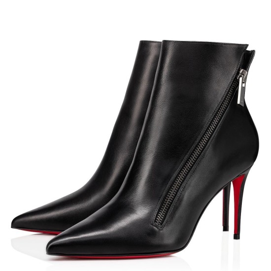 replica Christian Louboutin Birgikate 85mm Ankle Boots In Black Leather UK