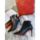 replica Christian Louboutin Birgikate 85mm Ankle Boots In Black Leather UK