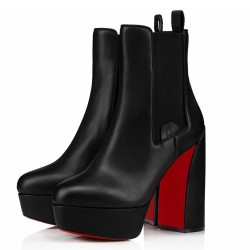 Christian Louboutin Movidastic 130mm Ankle Boot In Black Calfskin UK