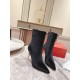 replica Christian Louboutin Lipbooty 100mm Ankle Boot In Black Velvet UK
