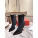 replica Christian Louboutin Lipbooty 100mm Ankle Boot In Black Velvet UK