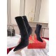 replica Christian Louboutin Lipbooty 100mm Ankle Boot In Black Velvet UK
