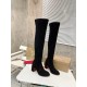 Replica Christian Louboutin 3063 CL1539 Buddha Luxury Replica Christian Louboutin Stretchadoxa Botta Alta 70Mm Boots In Black Suede Uk - 3063 - Buddha Luxury